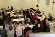 Picture of people having lunch in Sykes Hall